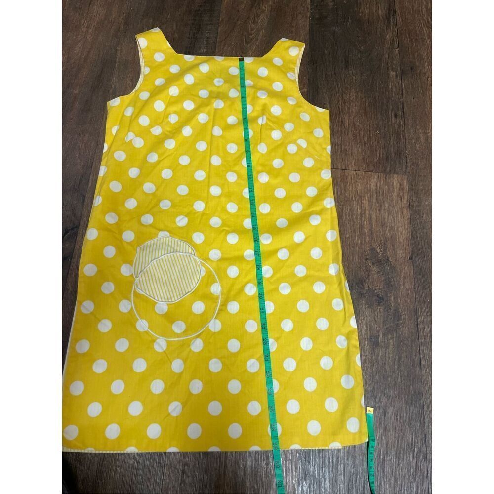 Vintage 60s Bright Yellow Polka Dot & Stripes Reversible Tunic Top & Shorts Set - Picture 13 of 14